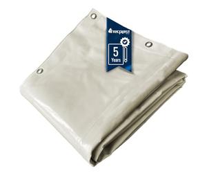 TECPLAST Bâche Tunnel agricole 4x6 m LP506TU Blanc Crème - Garantie 5 Ans - Bâche PVC étanche pour Tunnel de Stockage