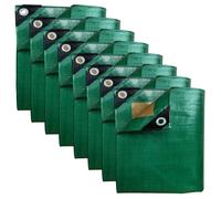 TECPLAST Pack Stockage Bois PROFESSIONNEL - 8 Bâches imperméables HQ250BO - 1 5x6m (x3) + 3x5m (x3) + 2x3m (x2) - PM3BO