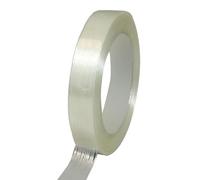 Tecplast Ruban adhésif armé fil à fil transparent 130µ - rouleau adhésif 19 mm x 50 m