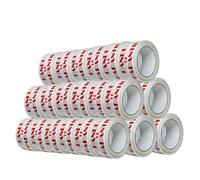 Tecplast Ruban adhésif d'emballage 28µ blanc imprimé BANDE DE GARANTIE en rouge - Adhésif 50 mm x 100 m - Carton de 36