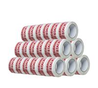 Tecplast Ruban adhésif d'emballage 28µ blanc imprimé NE PAS GERBER en rouge - Adhésif d'expédition 50 mm x 100 m - Carton de 36