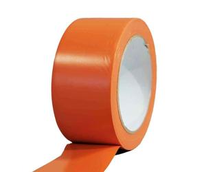 TECPLAST Ruban adhésif PVC orange bâtiment 50 mm x 33 m - 1 rouleau adhésif de chantier orange