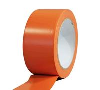 Tecplast Ruban adhésif PVC orange bâtiment 75 mm x 33 m - 1 rouleau adhésif de chantier orange