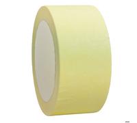 TECPLAST Ruban de masquage 50 mm x 50 m jusqu'à 80° - 1 rouleau adhésif de masquage jaune pour la peinture