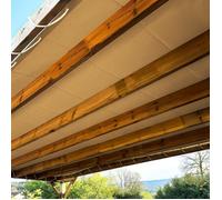 TECPLAST Toile Pergola Beige foncé 3x5 m LP506PR - Garantie 5 ans - Bâche Pergola ou Tonnelle étanche en PVC pour terrasse