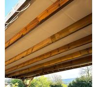 TECPLAST Toile Pergola Beige foncé 3x5 m LP506PR - Garantie 5 ans - Bâche Pergola ou Tonnelle étanche en PVC pour terrasse