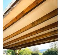 TECPLAST Toile Pergola Blanc Crème 3,5x4 m LP506PR - Garantie 5 ans - Bâche Pergola ou Tonnelle étanche en PVC pour terrasse