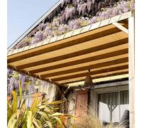 TECPLAST Toile Pergola Blanc Crème 4x4 m LP640PR - Garantie 8 Ans - Bâche Pergola ou Tonnelle étanche en PVC pour terrasse