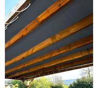 TECPLAST Toile Pergola Gris Anthracite 4x5 m LP506PR - Garantie 5 Ans - Bâche Pergola ou Tonnelle étanche en PVC pour terrasse