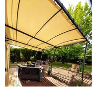 TECPLAST Toile Pergola Ivoire 5x6 m XP640PR - Garantie 10 ans - Bâche Pergola ou Tonnelle étanche en PVC - Made in France