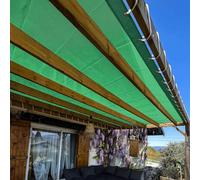 TECPLAST Toile Pergola Micro-Perforée 3x3 m Verte - Garantie 5 Ans - MP460PR - Perméable - Ombrage léger - Made in France