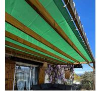 TECPLAST Toile Pergola Micro-Perforée 4x5 m Verte - Garantie 5 ans - MP460PR - Perméable - Ombrage léger - Made in France
