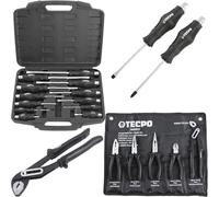 TECPO Lot de 5 pinces pour pompe à eau, pince coupante latérale, pince pour téléphone et tournevis, 12 pièces
