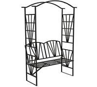 TecTake Arceau à rosiers avec BANC Tuteur Colonne de Jardin Arche à rosiers