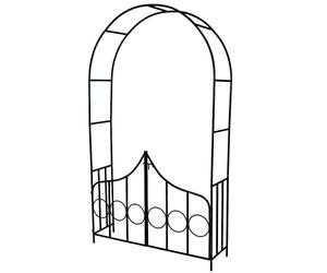 TecTake Arceau à rosiers Tuteur Colonne de Jardin Arche à rosiers avec la porte
