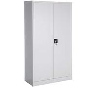 tectake® Armoire Casier de Rangement Vestiaire Bureau en Metal 180x90x40cm avec 2 Portes verrouillables, 6 étagères de Rangement, Armoire avec Serrure Mobilier Bureau