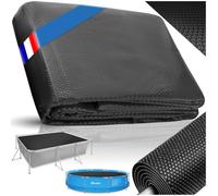 tectake® Bâche chauffante Piscine Rectangulaire 4x6 m Noir Bâche de Protection & Chauffage Piscine Hors Sol Spa Piscines tubulaires, Adaptable à la Taille souhaitée, Chauffage Solaire
