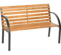 tectake Banc de jardin Micha L 119,5 x P 62 x H 83 cm, en bois , couleur brun