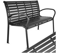 Banc de jardin PINO 3 places 126 x 62 x 81,5cm - noir