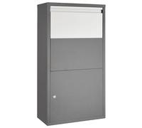 tectake® Boîte aux Lettres avec Compartiment pour Colis, Boite aux Lettres normalisée résistante avec avec clapet de sécurité, Livraison 24h Possible, Fixation aux Mur - 44 x 22 x 82 cm
