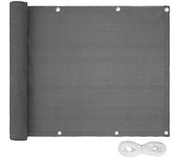 TecTake® Brise Vue Balcon Résistant aux intempéries et Hydrofuge Cache Vue Balcon et Terrasse Paravent Exterieur Pare Soleil Panneau occultant Exterieur Brise Vent - 6 m x 0.75 m - Gris