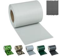 tectake® Brise Vue Jardin en PVC pour Grillage et Cloture, Brise Vue Paravent Exterieur Pare Soleil Protection UV Occultant Grillage Rigide Pare Vent Jardin - Rouleau 35 m x 19 cm - Gris Clair