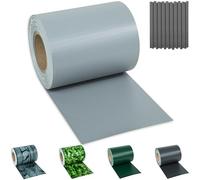 tectake® Brise Vue Jardin en PVC pour Grillage et Cloture, Brise Vue Paravent Exterieur Pare Soleil Protection UV Occultant Grillage Rigide Pare Vent Jardin - Rouleau 70 m x 19 cm - Gris