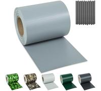 tectake® Brise Vue Jardin en PVC pour Grillage et Cloture, Brise Vue Paravent Exterieur Pare Soleil Protection UV Occultant Grillage Rigide Pare Vent Jardin - Rouleau 35 m x 19 cm - Gris