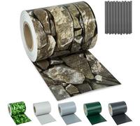 tectake® Brise Vue Jardin en PVC pour Grillage et Cloture, Brise Vue Paravent Exterieur Pare Soleil Protection UV Occultant Grillage Rigide Pare Vent Jardin - Rouleau 35 m x 19 cm - Motif Pierre