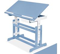tectake® Bureau Enfant réglables en Hauteur 7 Positions 63-94 cm, Rangement Plateau de Bureau inclinable Bois 109 x 55 cm, avec Tiroir idéal Dessin, devoirs, activités manuelles pour Chambre Enfant