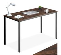 tectake® Bureau Polyvalent 120 x 60 x 75,5 cm, Table Bureau Style Industriel Bureaux Ordinateur Meuble pc Table à Manger Tables de Cuisine Meuble Ordinateur Desk Teletravail, Bois foncé