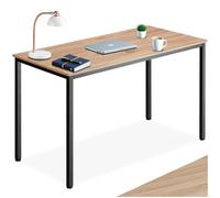 tectake® Bureau Polyvalent 120 x 60 x 75,5 cm, Table Bureau Style Industriel Bureaux Ordinateur Meuble pc Table à Manger Tables de Cuisine Meuble Ordinateur Desk Teletravail, Bois Clair