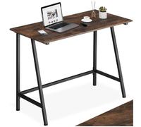 tectake® Bureau Polyvalent et Pratique, 100 x 50 x 77 cm, Table de Bureau, Style Industriel Bureaux Ordinateur Meuble pc Table d'appoint Meuble Ordinateur Desk Teletravail, Bois foncé
