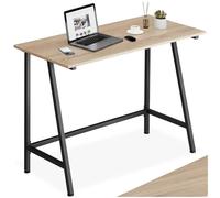tectake® Bureau Polyvalent et Pratique, 100 x 50 x 77 cm, Table de Bureau, Style Industriel Bureaux Ordinateur Meuble pc Table d'appoint Meuble Ordinateur Desk Teletravail, Bois Clair