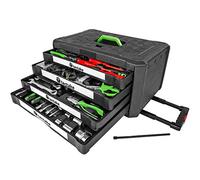 tectake® Caisse à outils sur roulettes Boîte à outils 899 Pièces 4 Compartiments, Rangement atelier Outillage à main Bricolage Embout visseuse Kit tournevis Rangement visserie