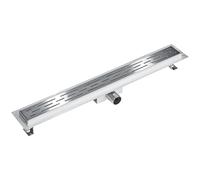 tectake® Caniveau Douche Italienne Siphon Douche Sol d'évacuation en Acier Inoxydable 70 cm Grille caniveau Anti Odeur Accessoire Douche Grille de Douche Sol Salle de Bain