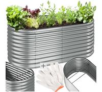 Carré potager - TECTAKE - Carré potager, FLORMMA, au volume généreux, idéal pour légumes, herbes, fleurs - Argent