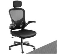 tectake® Chaise de Bureau Fauteuil de Bureau Fauteuil pivotant Design 360°, Chaise Ergonomique, Fauteuils avec Accoudoirs, Appuie-tête & Coussin Lombaire, Roulette, Teletravail, Gaming