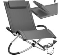tectake® Chaise Longue Pliante Bain de Soleil Jardin Exterieur Confortable & Peu encombrant, Cadre en Acier & Aluminium Chaise Longue Transat de Plage Relax Jardin Camping Salon de Jardin Exterieur