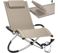 tectake® Chaise Longue Pliante Bain de Soleil Jardin Exterieur Confortable & Peu encombrant, Cadre en Acier & Aluminium Chaise Longue Transat de Plage Relax Jardin Camping Salon de Jardin Exterieur