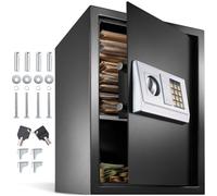 tectake® Coffre Fort avec Serrure Électronique Porte 50x35x34,5cm avec Système de blocage de sécurité Cachette bijoux montre homme montre femme arme dans bureau armoire chambre maison hôtel