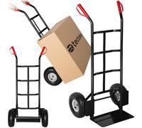 tectake® Diable Chariot de Transport Max. 200kg Pneus Tout Terrain Solides Diable demenagement escalier manutention Kit déménagement pour Maison Bureau Salon Professionnel Voyages