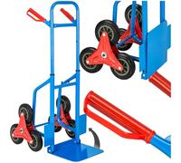 tectake® Diable demenagement Chariot de Transport avec Capacité de Chargement Max. 200 kg, 6 Roues, Diable escalier Kit déménagement, Transport Objets volumineux & Lourds Jardin Bricolage