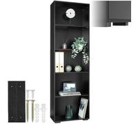 tectake® Étagère Bibliothèque avec 5 étagères Meuble de Rangement Moderne Aspect Bois pour Rangement Bureau, Salon, Cuisine, Chambre, Dressing, Entrée Etagere Rangement Livres