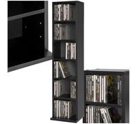 tectake® Étagère Bibliothèque Étagère Rangement CD/DVD pour 102 CDs - 90 x 21 x 20 cm Meuble de Rangement Moderne pour Rangement Bureau, Salon, Chambre, Etagere Rangement Meubles de Salon