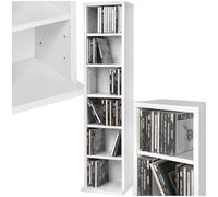 tectake® Étagère Bibliothèque Étagère Rangement CD/DVD pour 102 CDs - 90 x 21 x 20 cm Meuble de Rangement Moderne pour Rangement Bureau, Salon, Chambre, Etagere Rangement Meubles de Salon