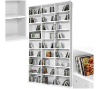 tectake® Étagère Bibliothèque Étagère Rangement CD/DVD pour 1080 CDs - 180x102x23,5 cm Meuble de Rangement Moderne pour Rangement Bureau, Salon, Chambre, Etagere Rangement Meubles de Salon