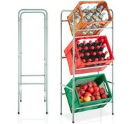 tectake Étagère en Acier pour caisses Meuble de Rangement de Boissons Bouteilles - diverses modèles - (pour 3 caisses | no. 401727)