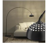 Lampadaire - TECTAKE - Lampe sur pied ARCUS au style rétro en acier, arche téléscopique et abat-jour pivotant, Ø 187-206 cm - Noir