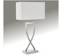 tectake® Lampe de table Moderne Lampe à poser salon Design avec abat jour pour table de chevet, salon, chambre, bureau, dressing, entrée, table d appoint, Decoration maison